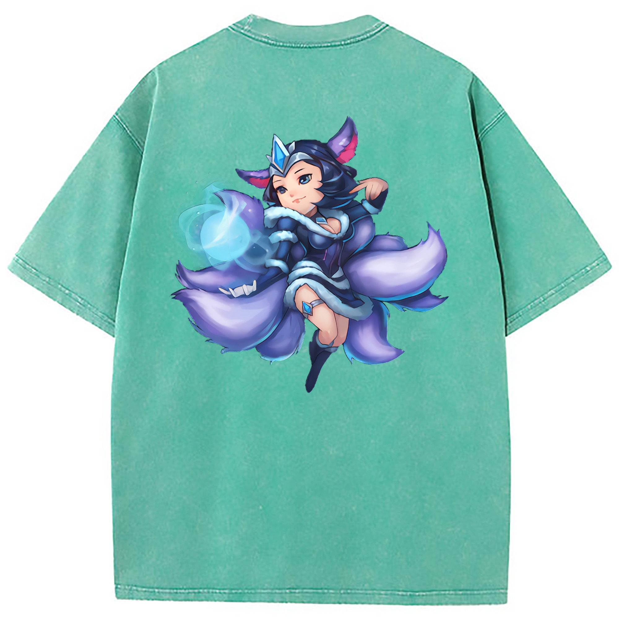 （画像用） リーグ・オブ・レジェンド League of Legends LOL 綿100% ヴィンテージ風 半袖Tシャツ（背面プリント）